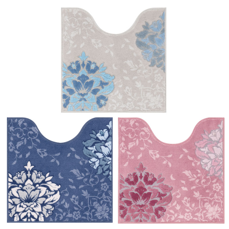 デコールミュゼ プレシャス トイレマット 約60×60cm ブルーグレー