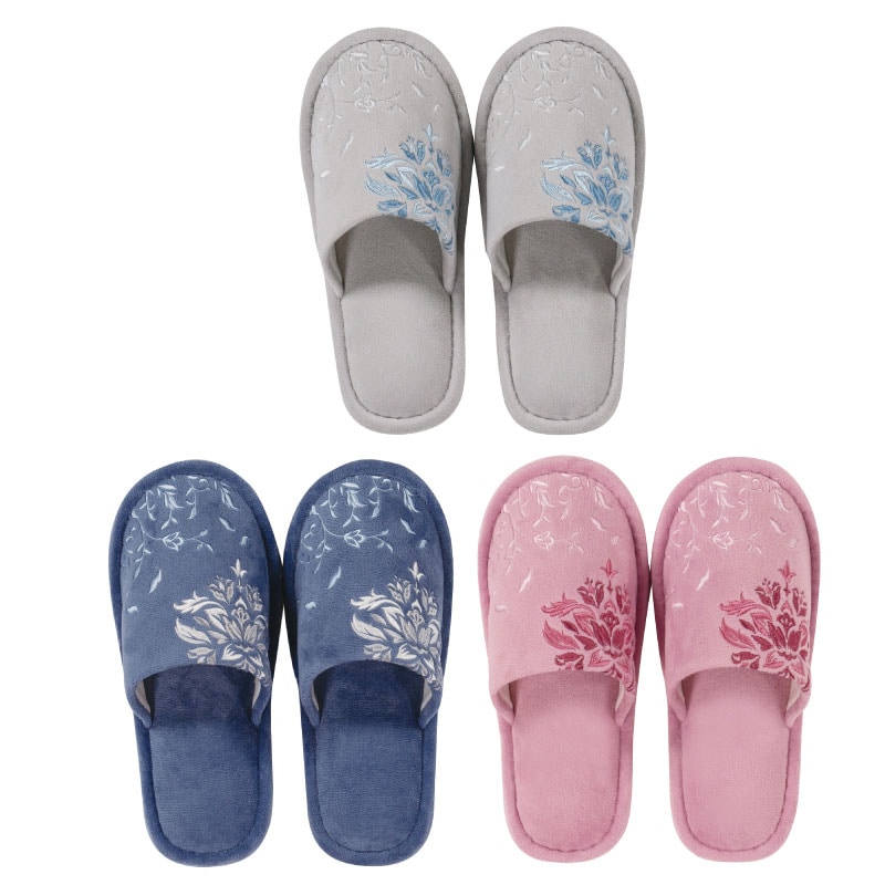 デコールミュゼ プレシャス スリッパ フリーサイズ ブルーグレー