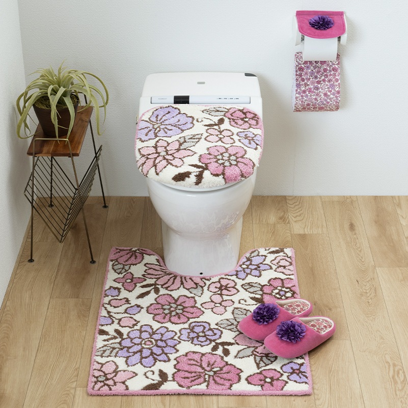 SDS シャーロット トイレ4点セット ロングトイレマット+トイレ兼用