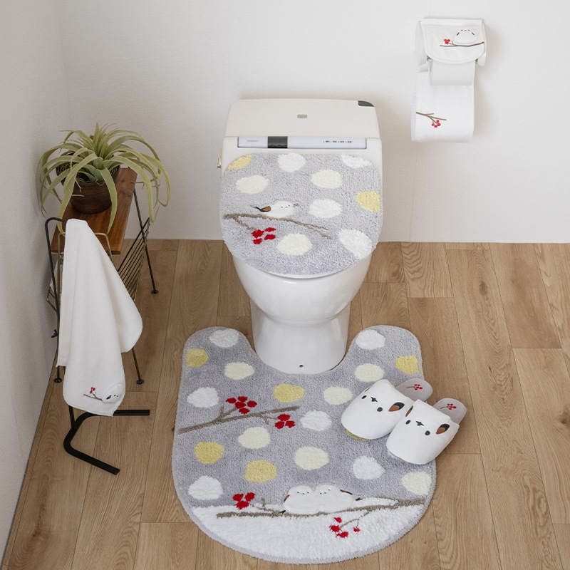 SDS シマエナガちゃん トイレ5点セット（ロングトイレマット+兼用