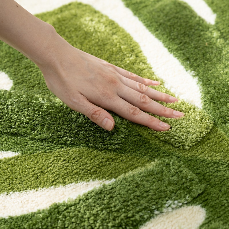 M+home レフティ ロングトイレマット 約70×70cm グリーン | ブランド,M