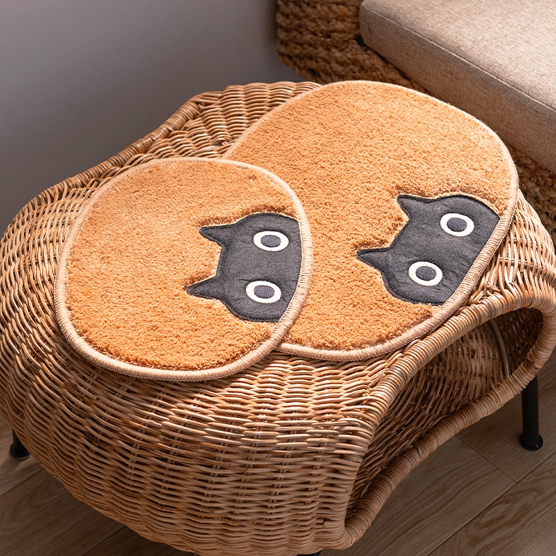 アツコマタノ MEME アクセントマット 約23×30cm キャメル