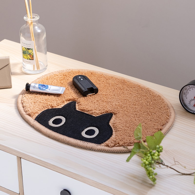 アツコマタノ MEME アクセントマット 約23×30cm キャメル