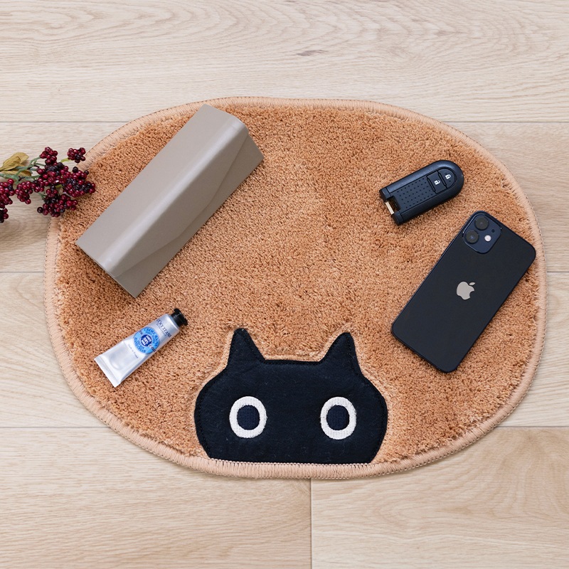 アツコマタノ MEME アクセントマット 約30×40cm キャメル