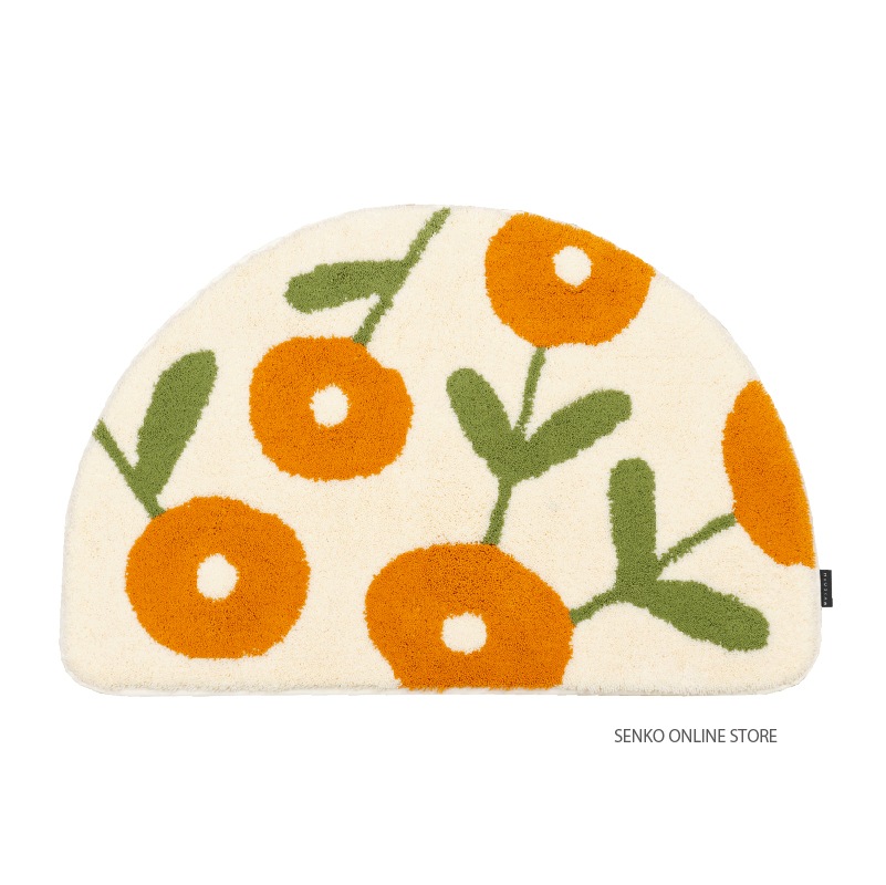 HAUSKA インテリアマット 約45×70cm シロクマ（グレー）/イヌ（ブルー）/ミニョン（アイボリー）/プランタン（グリーン）