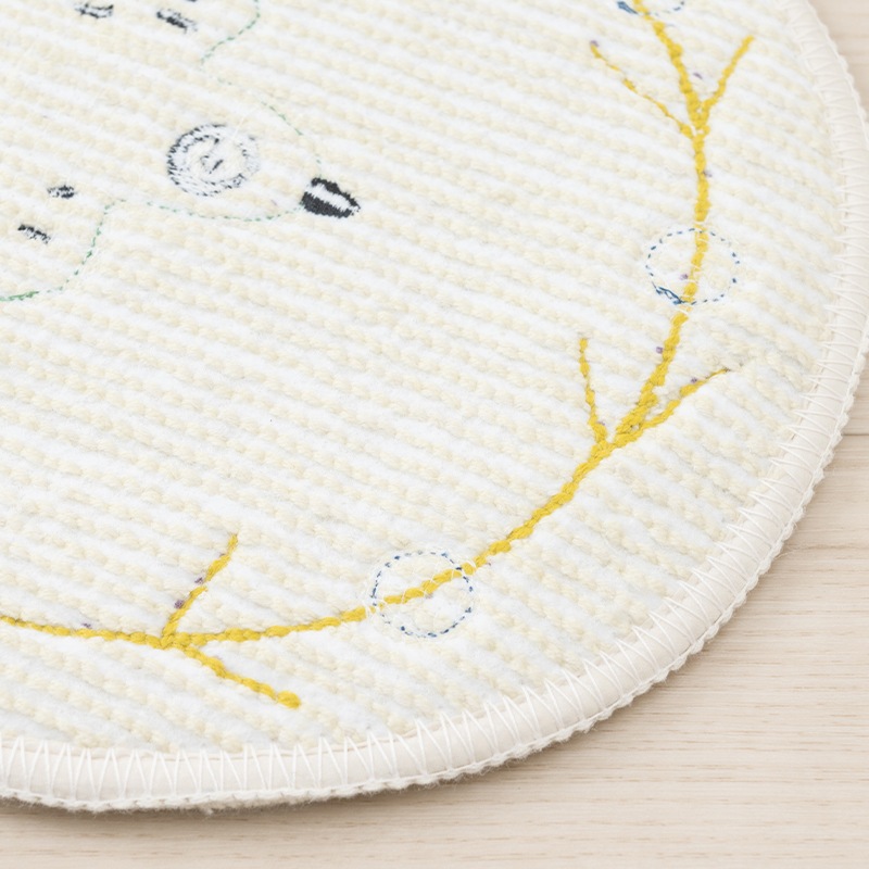 アツコマタノ 朝 アクセントマット 約23×30cm アイボリー