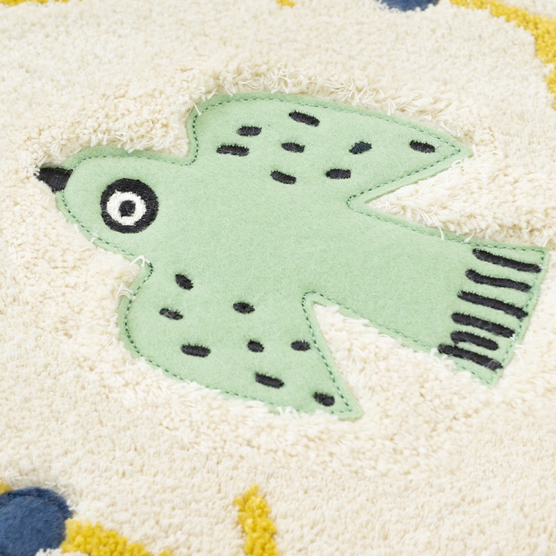 アツコマタノ 朝 アクセントマット 約30×40cm アイボリー