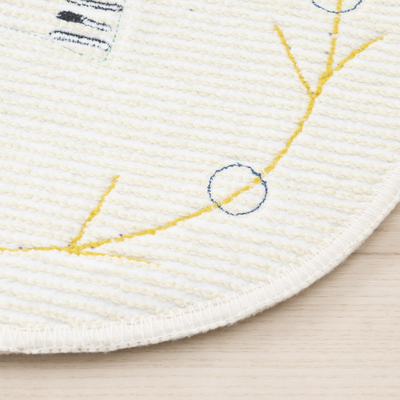 アツコマタノ 朝 アクセントマット 約30×40cm アイボリー