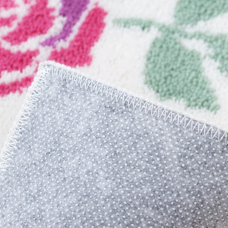 ラルジュルタン グレイス トイレマット 約58×60cm ブラック/アイボリー