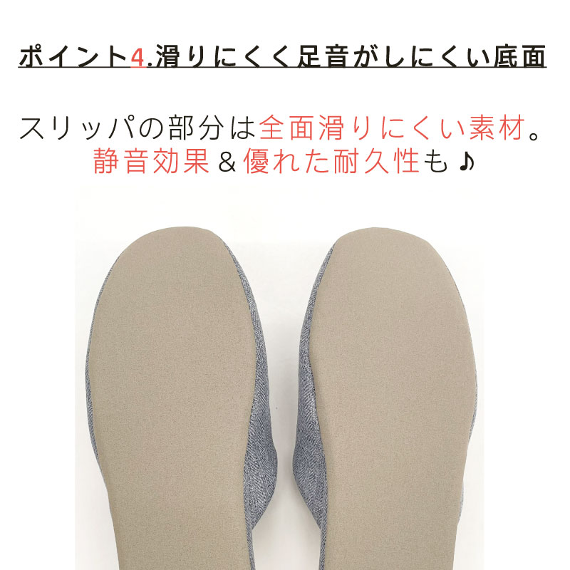 エスピガ スリッパ Lサイズ（約24.5～26cm） ブルー/ベージュ/コーラルピンク/グレー