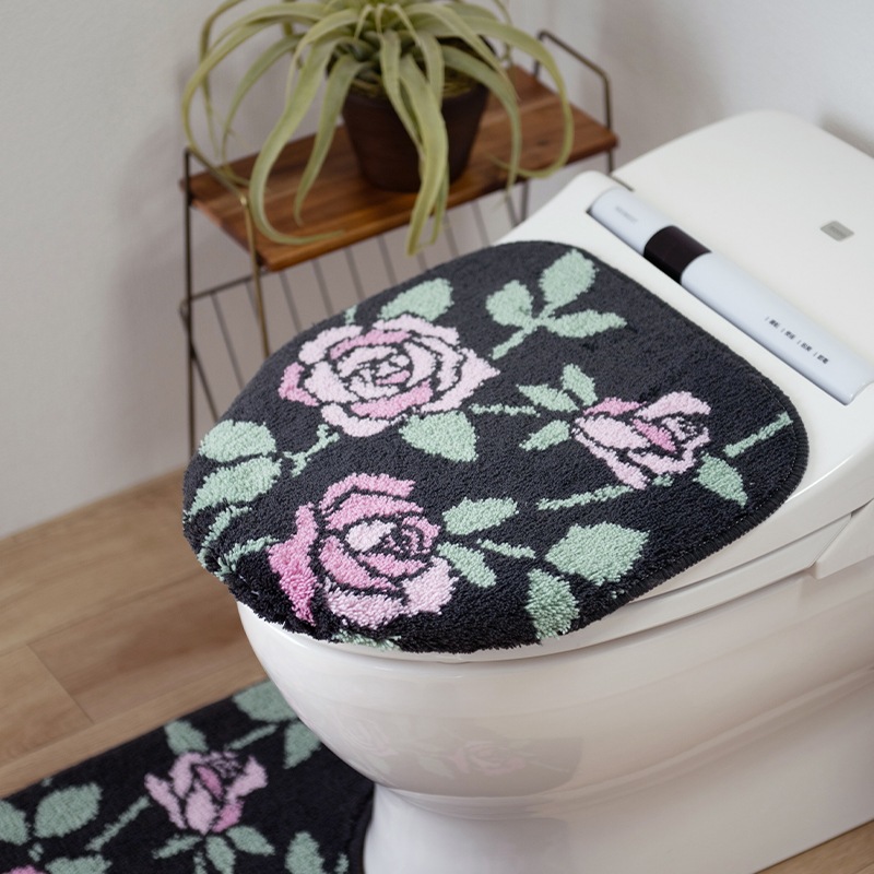 ラルジュルタン グレイス 兼用フタカバー（普通便座＆温水洗浄・暖房便座兼用） ブラック/アイボリー