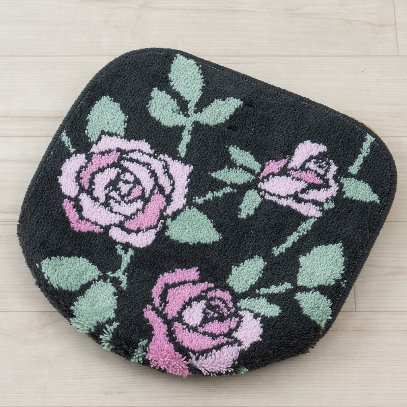 ラルジュルタン グレイス 兼用フタカバー（普通便座＆温水洗浄・暖房便座兼用） ブラック/アイボリー