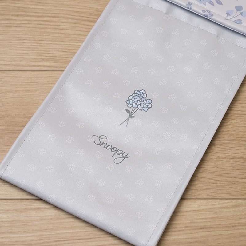 PEANUTS ブロッサム 拭けるPVCペーパーホルダーカバー グレー/ローズ