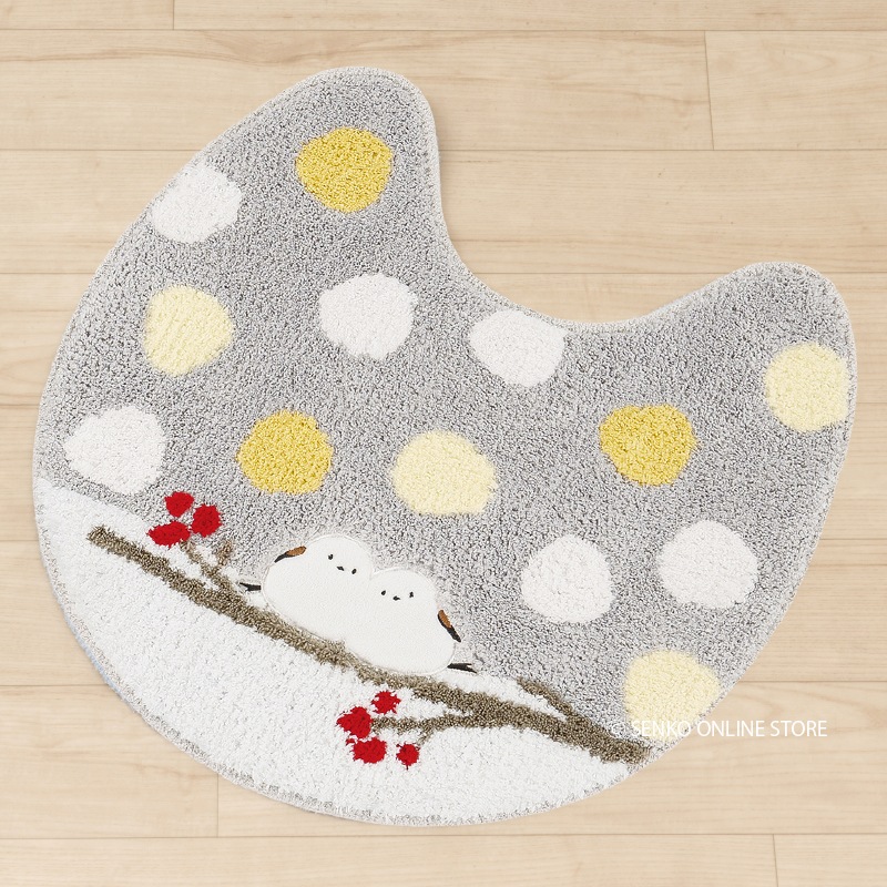 SDS シマエナガちゃん トイレマット 約60×60cm ブルー/グレー/ピンク