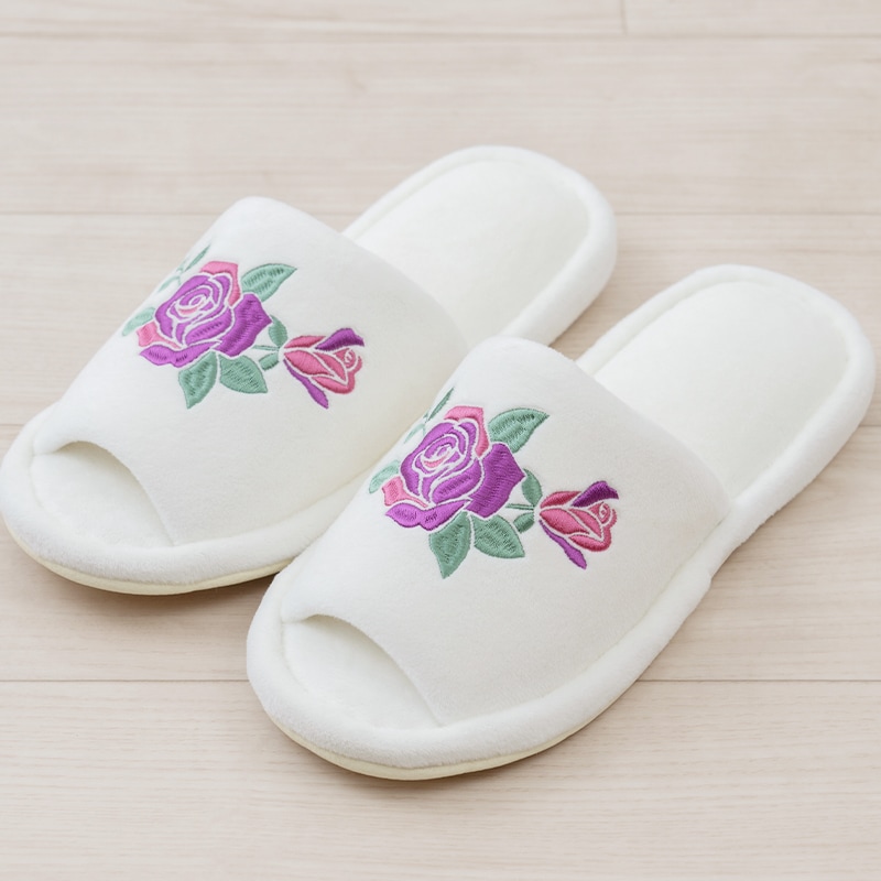 ラルジュルタン グレイス スリッパ フリーサイズ ブラック/アイボリー