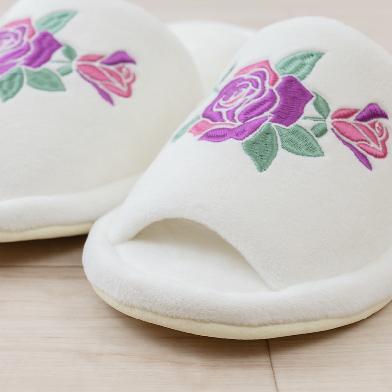 ラルジュルタン グレイス スリッパ フリーサイズ ブラック/アイボリー