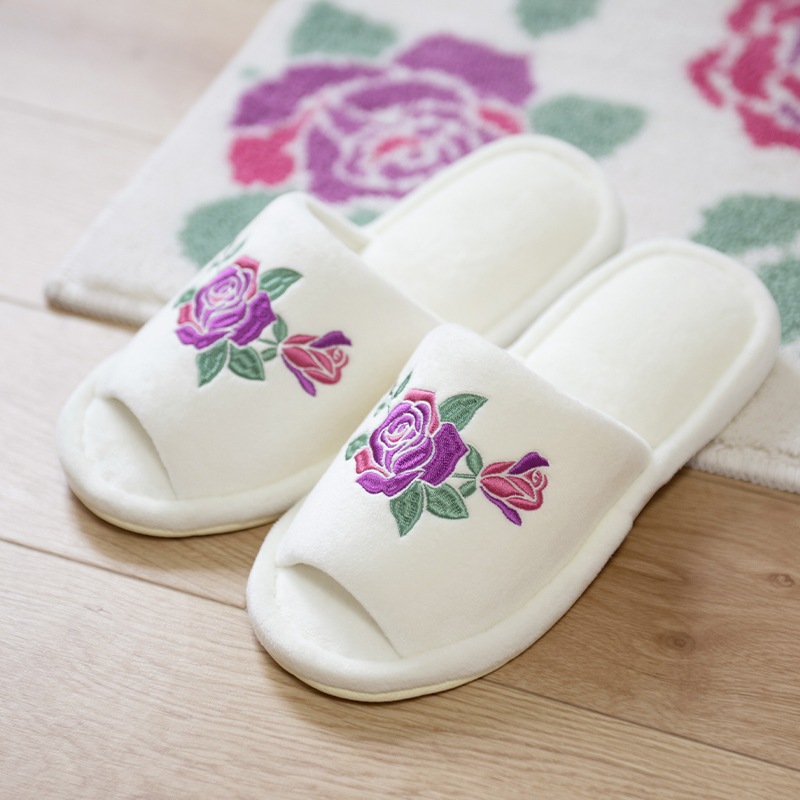 ラルジュルタン グレイス スリッパ フリーサイズ ブラック/アイボリー