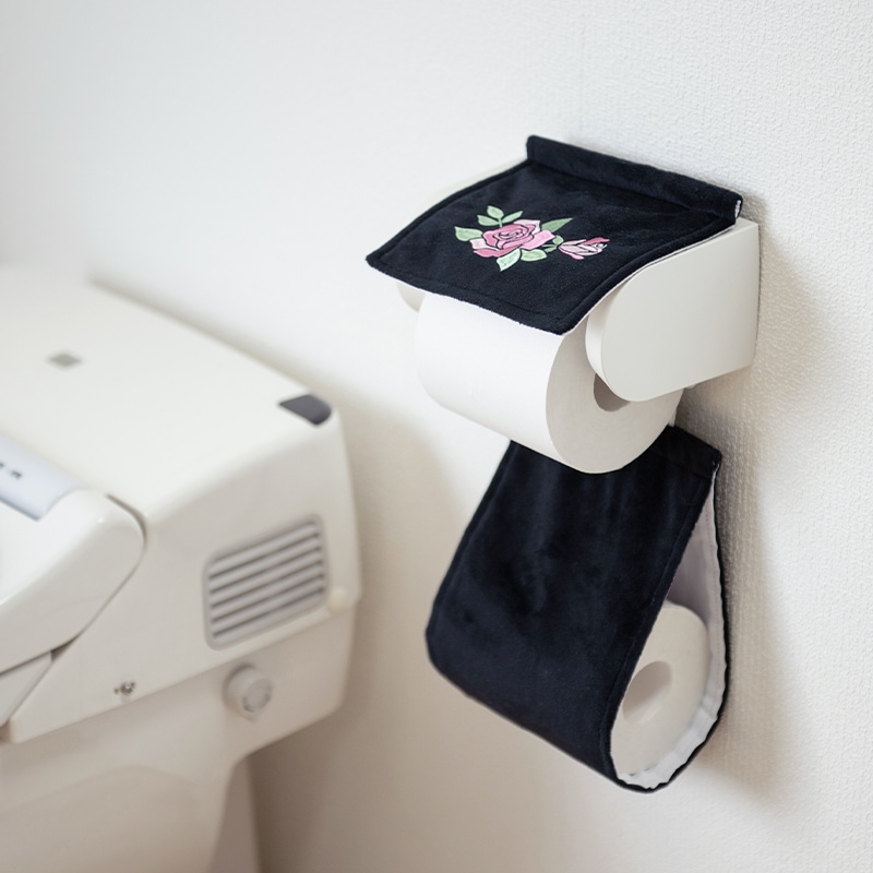 ラルジュルタン グレイス ペーパーホルダーカバー ブラック/アイボリー