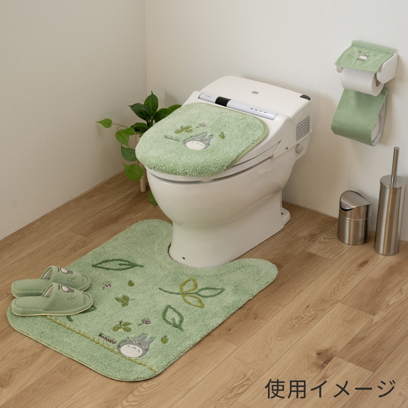 となりのトトロ もりのかぜ ロングトイレマット 約80×60cm グリーン 