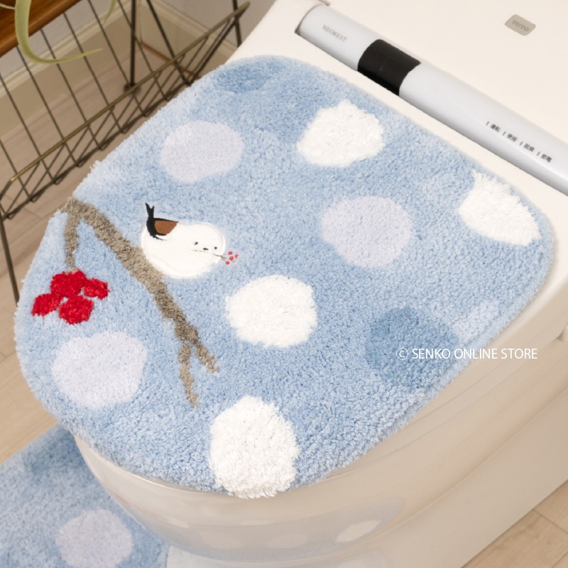 SDS シマエナガちゃん トイレ兼用フタカバー（普通便座＆温水