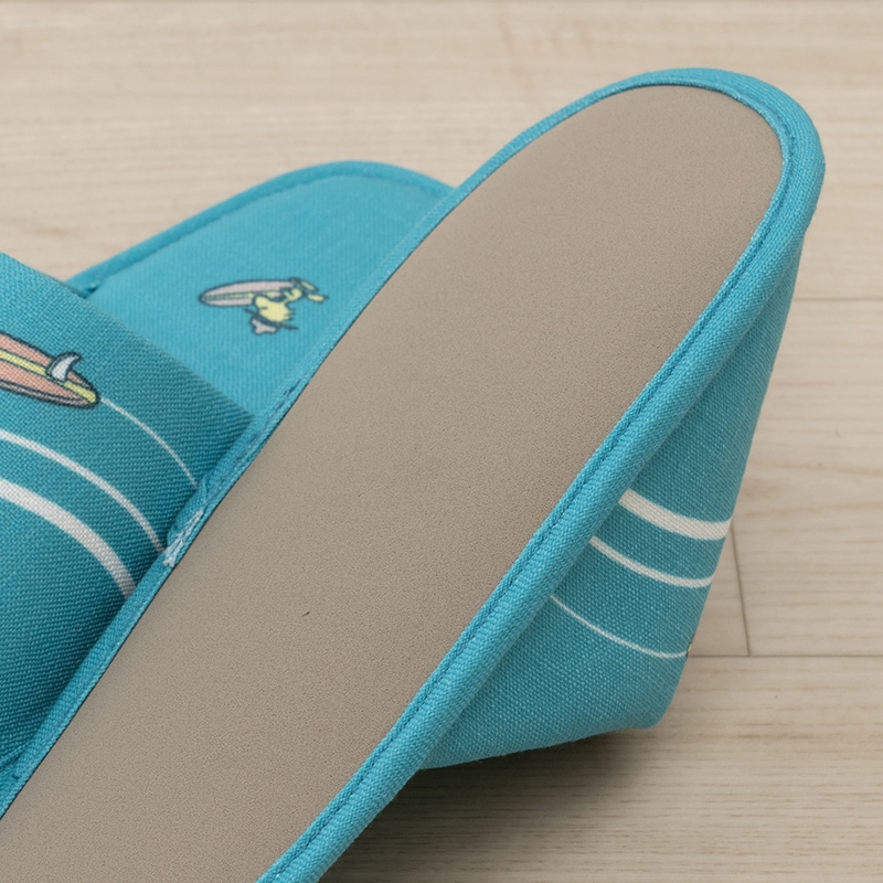 PEANUTS サーフ スリッパ 約23.5~25.5cm ベージュ/ターコイズブルー