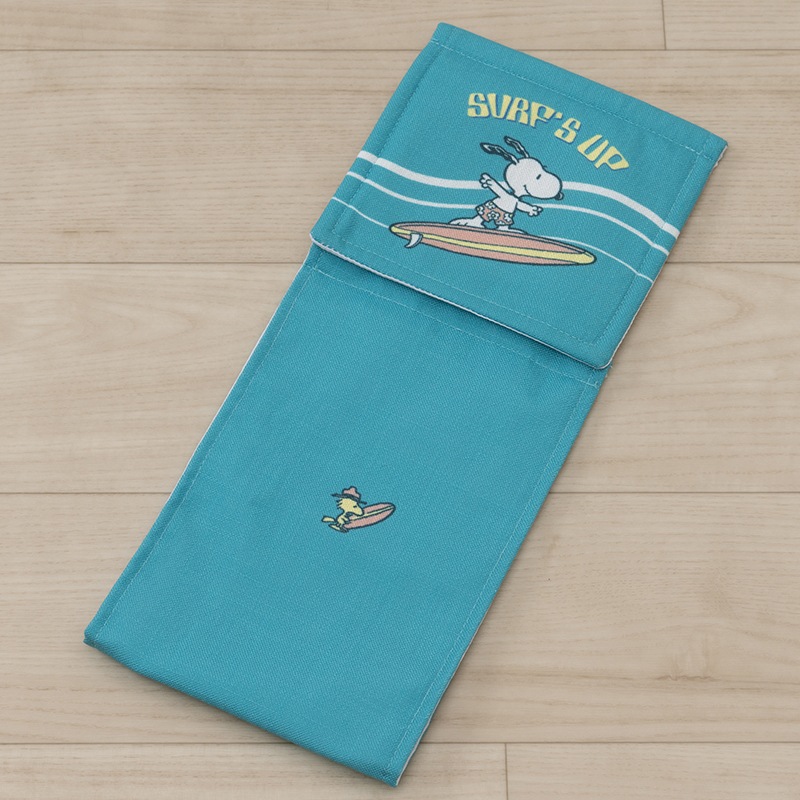 PEANUTS サーフ ペーパーホルダーカバー  ベージュ/ターコイズブルー