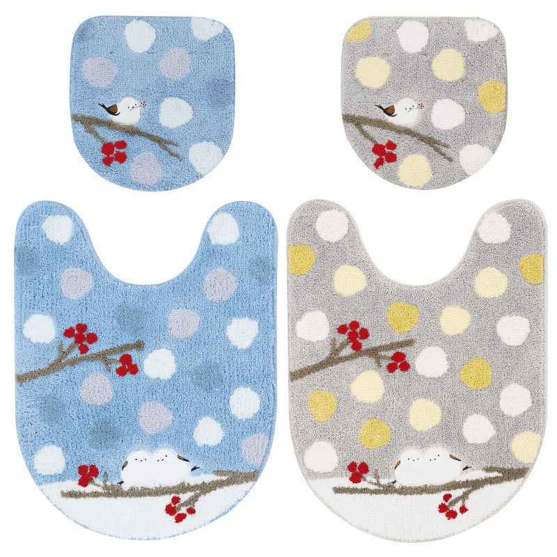 SDS シマエナガちゃん トイレ2点セット（ロングトイレマット+兼用