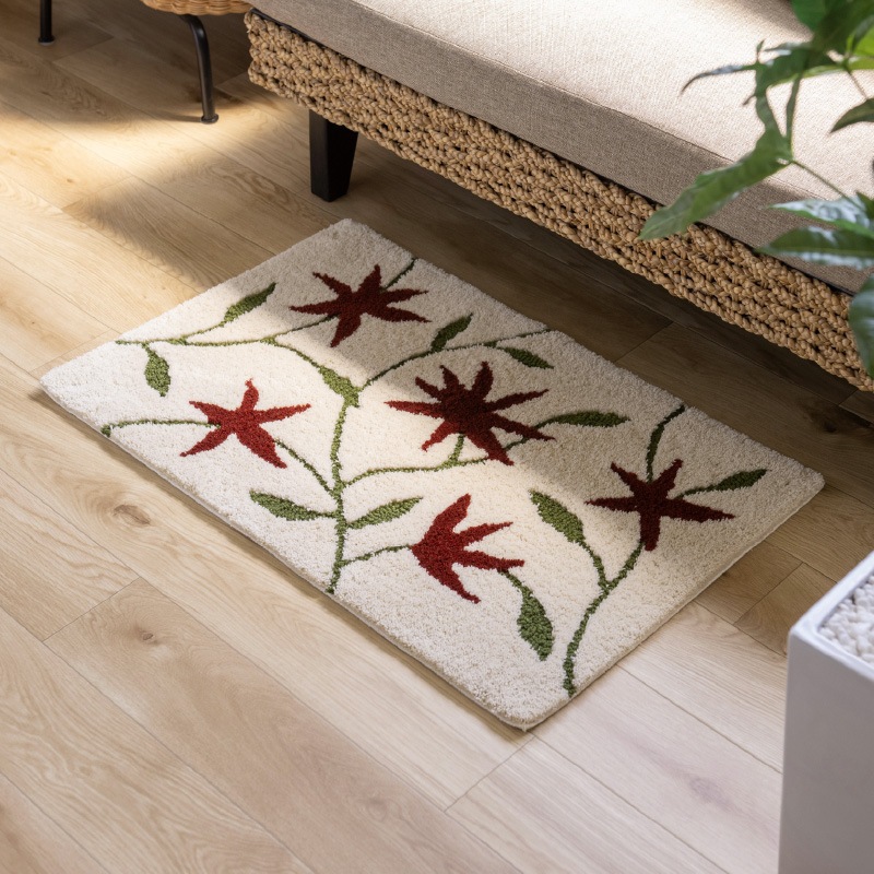 シビラ アメリア4 インテリアマット 約50×80cm ベージュ