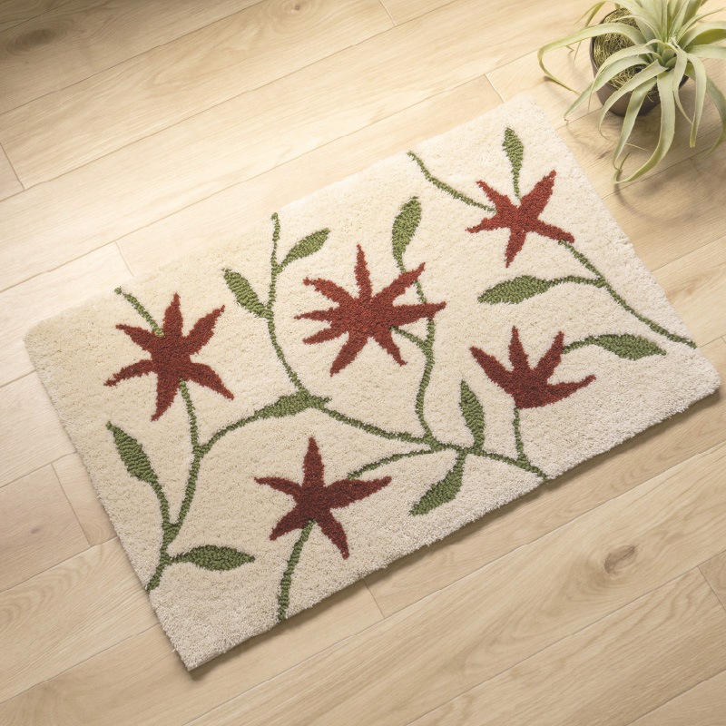 シビラ アメリア4 インテリアマット 約50×80cm ベージュ