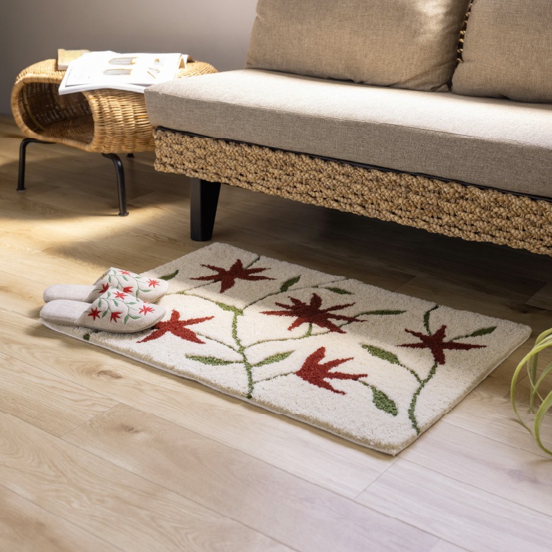 シビラ アメリア4 インテリアマット 約50×80cm ベージュ