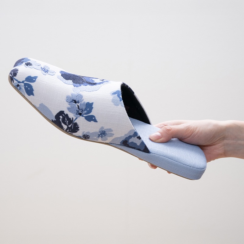 M+home クッカ スリッパ 適応サイズ:約24～26cm ネイビーブルー