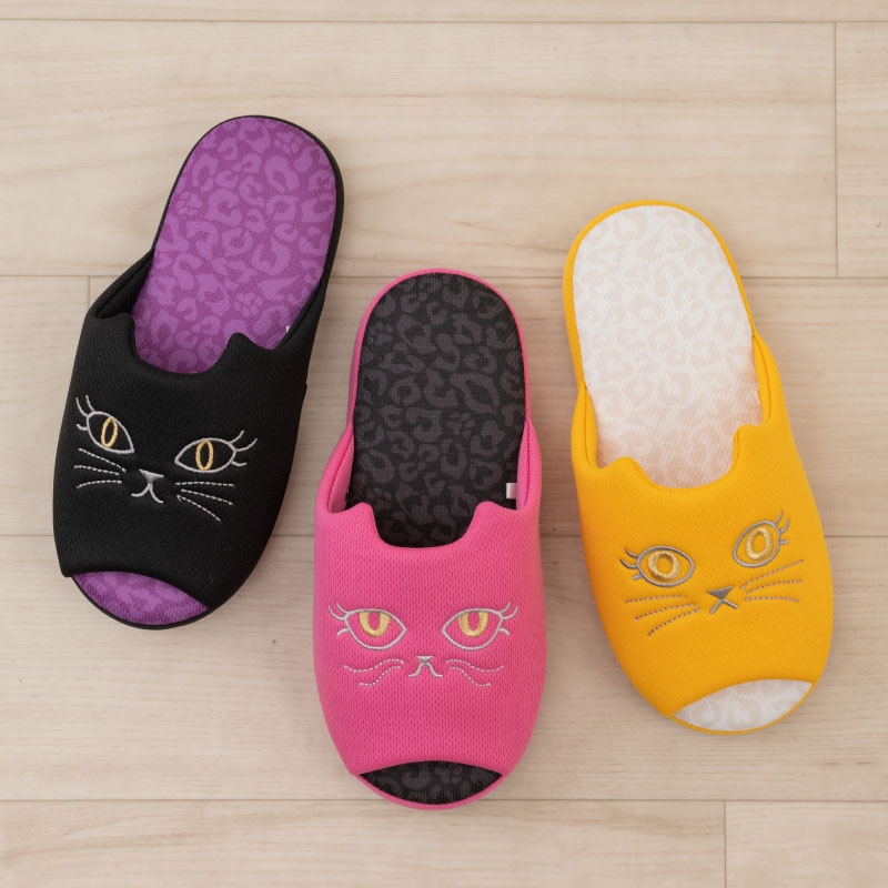 ☆【スリッパ 猫モチーフ 動物 洗える 可愛い お洒落 ルーム