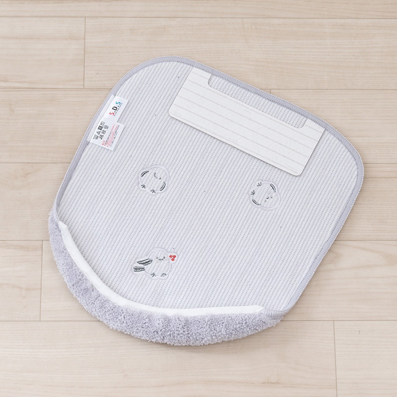 SDS プチシマエナガちゃん トイレ兼用フタカバー（普通便座＆温水洗浄・暖房便座兼用） ブルー/グレー