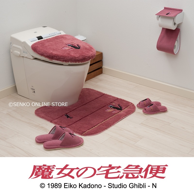 センコー　ペーパーホルダーカバー 魔女の宅急便 ひるさがり　78354　ローズ 魔女の宅急便 花さんぽ ペーパーホルダーカバー（ピンク） | センコー