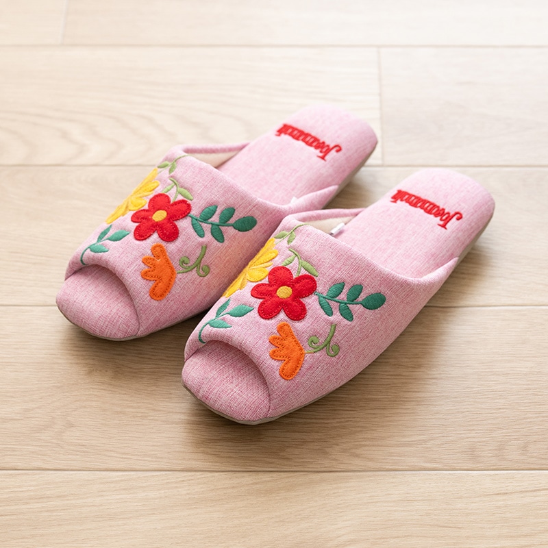 ★ホコモモラ サンチョ スリッパ 適応サイズ:約22～24cm ブルー/ベージュ/グリーン/ピンク