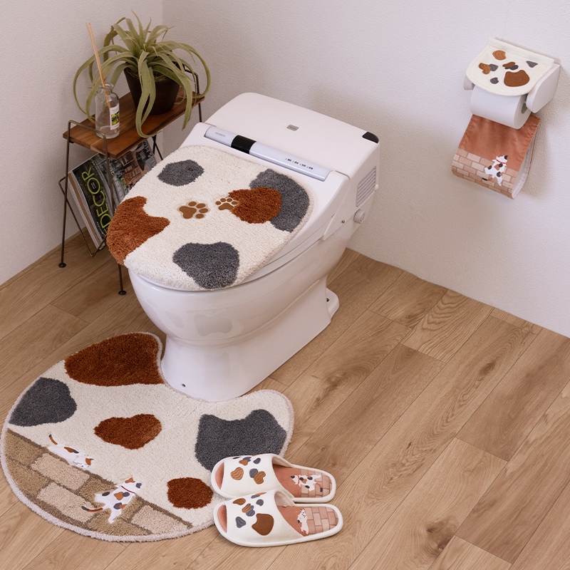 SDS 和にゃんこ ミケ トイレマット 約60×60cm ベージュ | ブランド,SDS