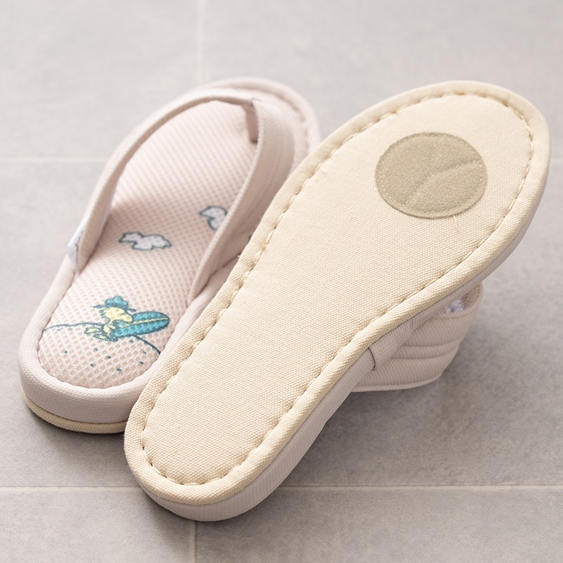 PEANUTS サーフハナオ 鼻緒スリッパ 約22～24cm ベージュ/ターコイズブルー