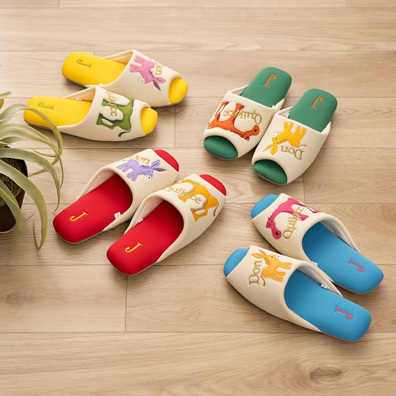 ホコモモラ ドンキホーテ スリッパ 適応サイズ:約22～24cm ブルー/グリーン/レッド/イエロー