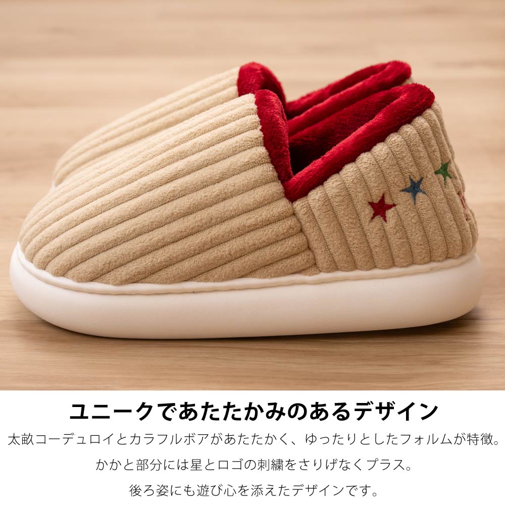 ホコモモラ エンラタド スリッパ 適応サイズ:約23.5～24.5cm ブルー/ベージュ/レッド