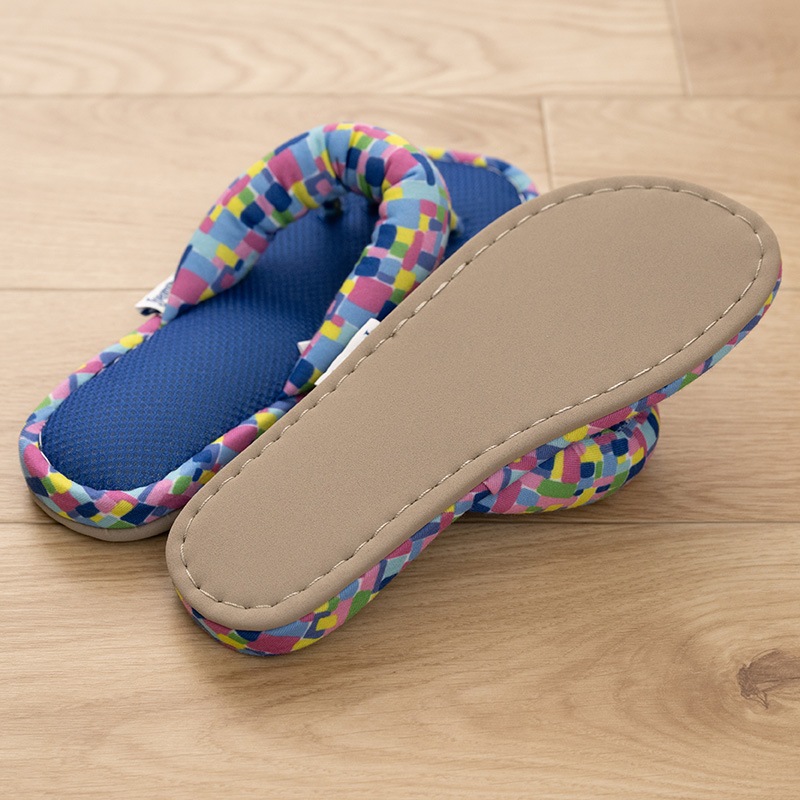 ホコモモラ ラマンチャ 5本指スリッパ 適応サイズ:約22～24cm ブルー/レッド