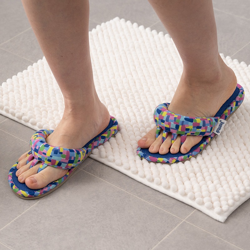 ホコモモラ ラマンチャ 5本指スリッパ 適応サイズ:約22～24cm ブルー/レッド