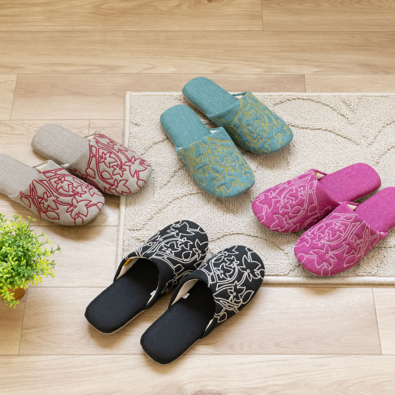 シビラ ベネフィシオス スリッパ Mサイズ(約22~24cm) ベージュ/ブラック/グリーン/ピンク