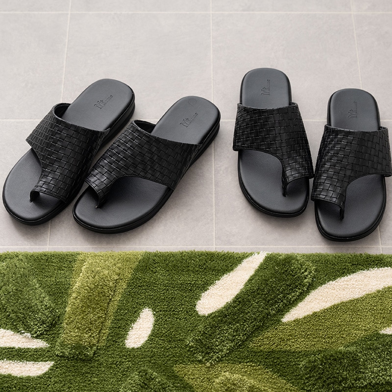 M+home トンデーレ 外履きサンダル紳士用 適応サイズ:（L）約25.5～26cm ブラック