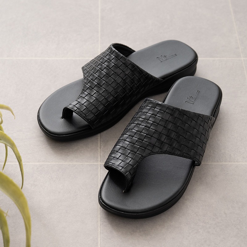 M+home トンデーレ 外履きサンダル紳士用 適応サイズ:（L）約25.5～26cm ブラック