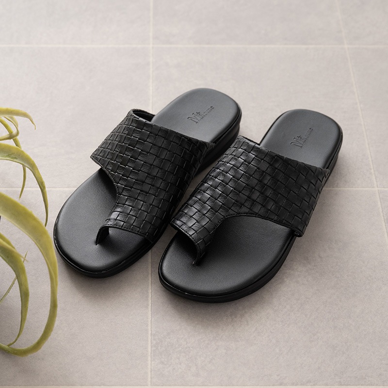 M+home トンデーレ 外履きサンダル紳士用 適応サイズ:（L）約25.5～26cm ブラック