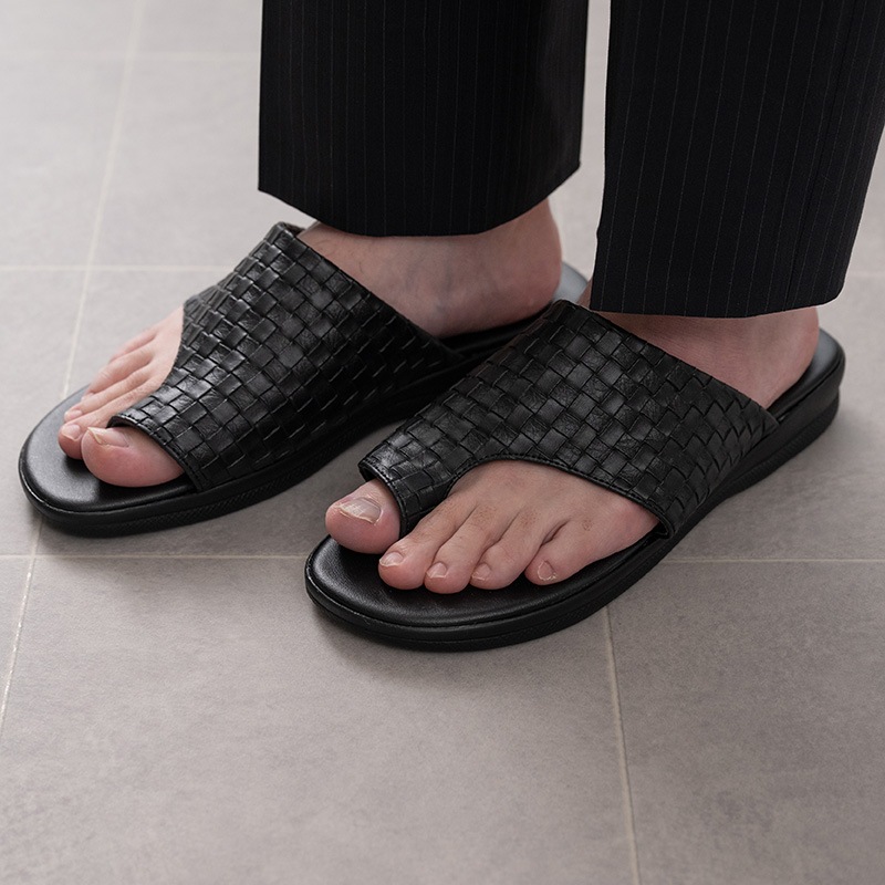 M+home トンデーレ 外履きサンダル紳士用 適応サイズ:（LL）約26.5～27cm ブラック