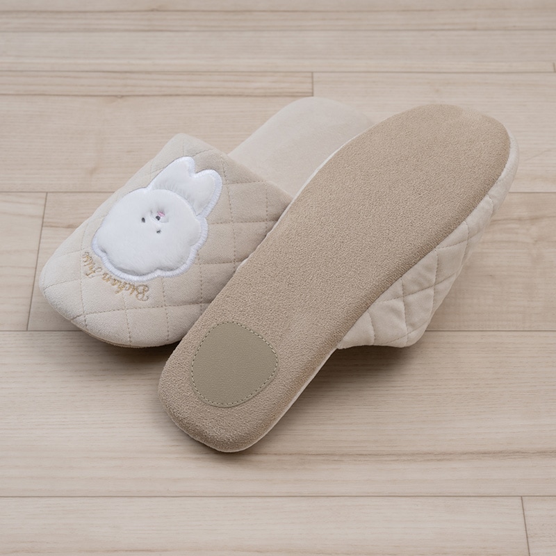 SDS ビション スリッパ 適応サイズ:約22～24cm ベージュ/グレー/ピンク