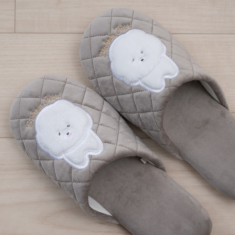 SDS ビション スリッパ 適応サイズ:約22～24cm ベージュ/グレー/ピンク