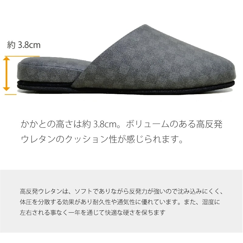 FEEL FOOT チェッカー PVCスリッパ LLサイズ（約26.5～28cm） ベージュ/ブラウン/グレー