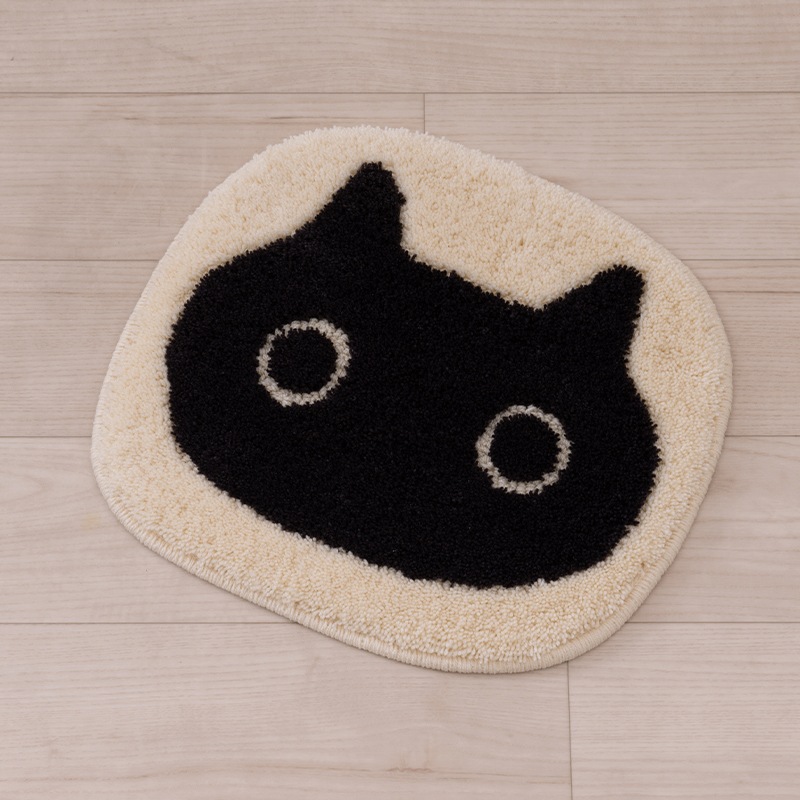 アツコマタノ チェアマット MEME 約32×35cm キャメル/アイボリー